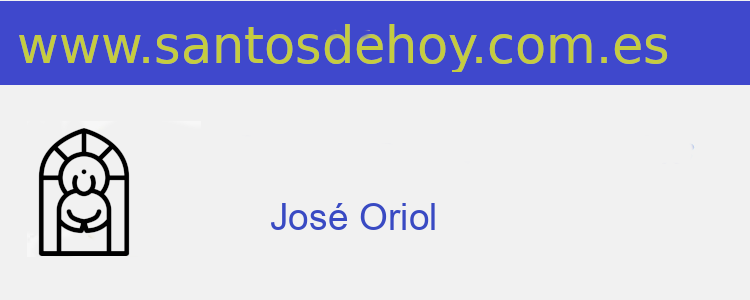 santo de José Oriol